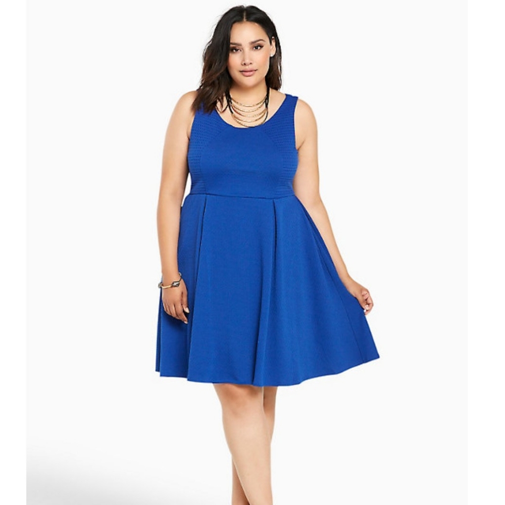 Blue Torrid skater dress sleeveless 2x, size 18-20